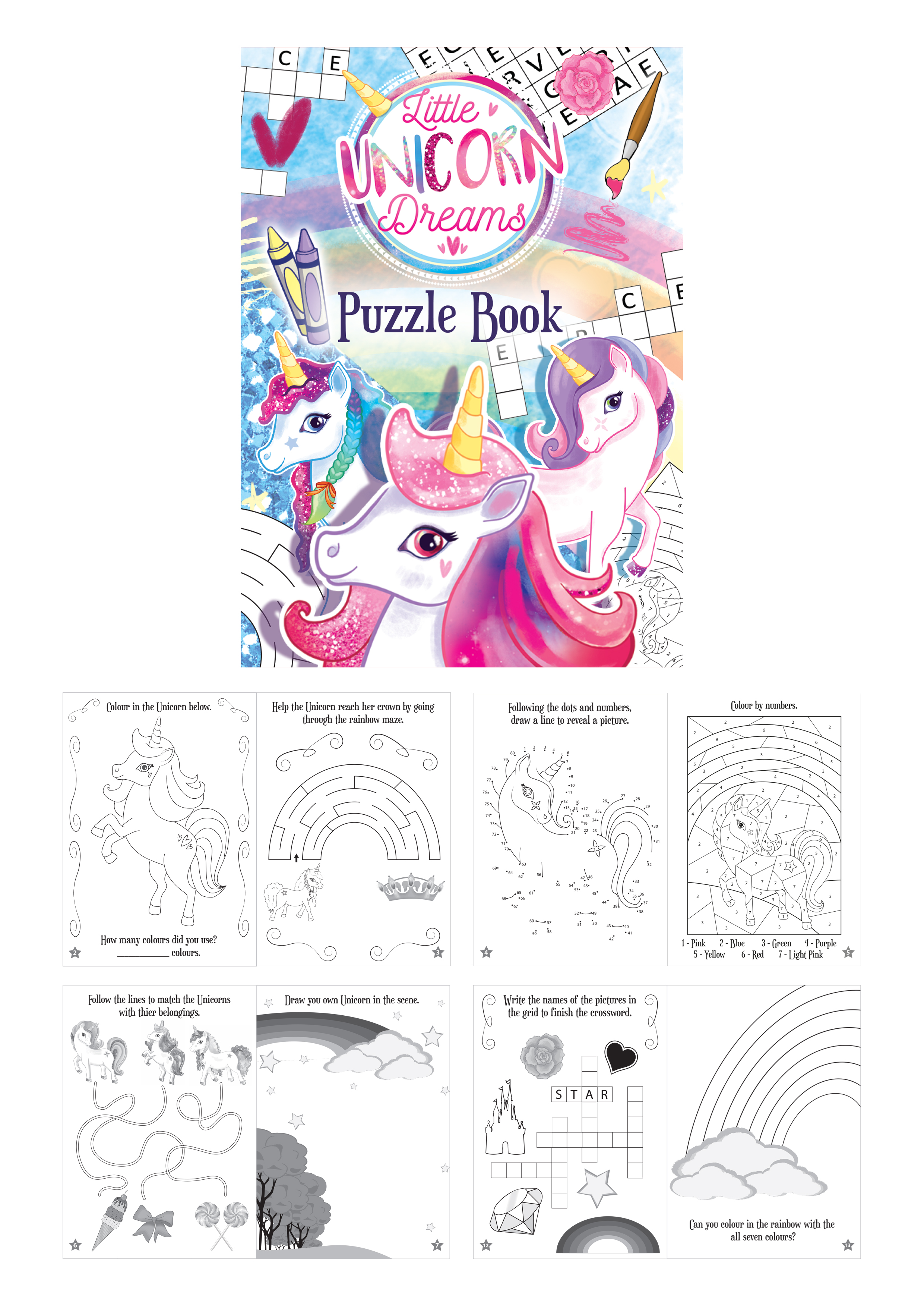 Unicorn Puzzle Book